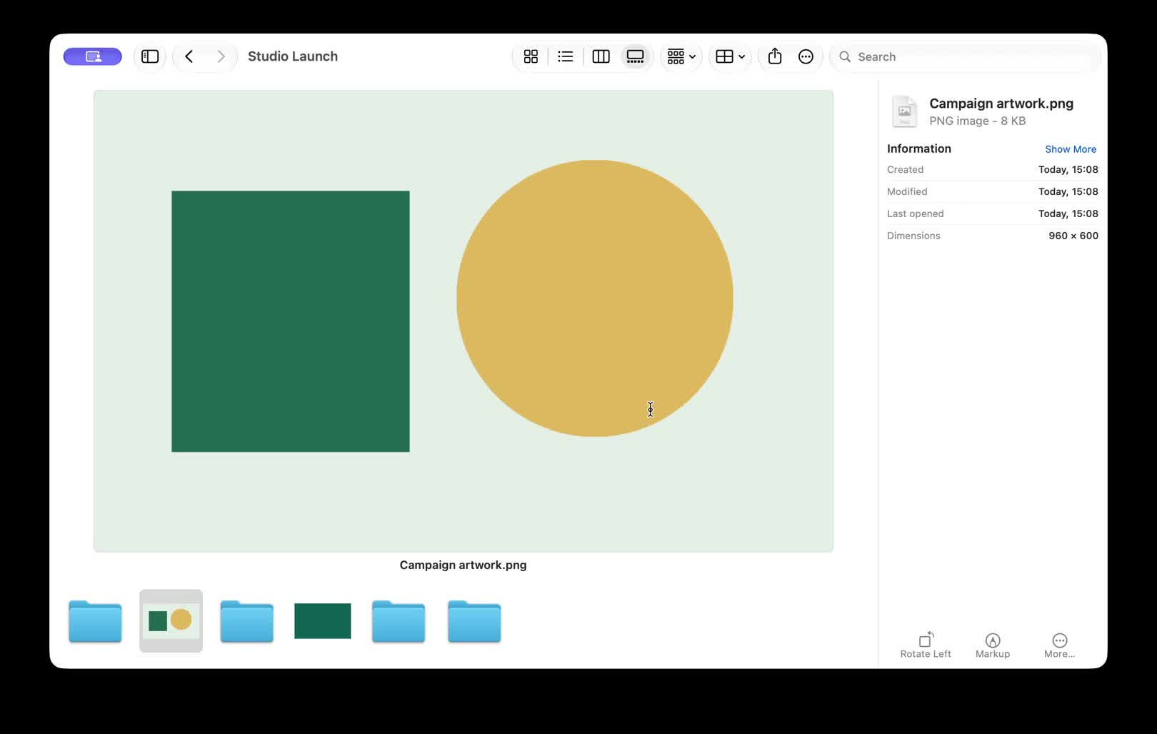 FileOctopus preview pane showing information for a project artwork file